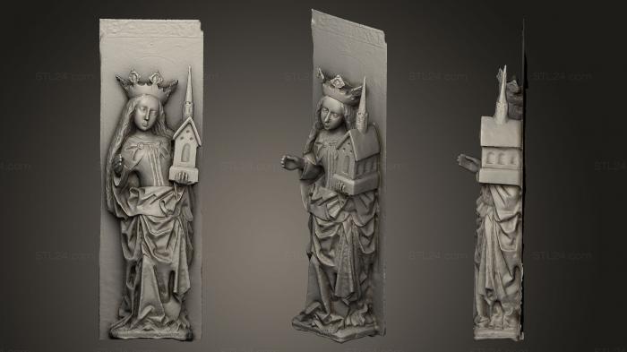 Статуи религиозные (Святая Гертруда, STKRL_0086) 3D модель для ЧПУ станка